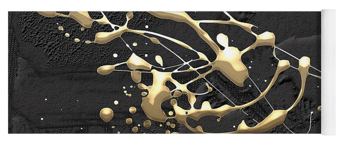 'abstracts Plus' Collection By Serge Averbukh Yoga Mat featuring the digital art Precious Splashes - 2 of 4 by Serge Averbukh