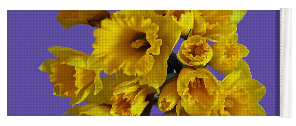Daffodils Yoga Mat featuring the photograph Pretty daffodils by Christopher Rowlands