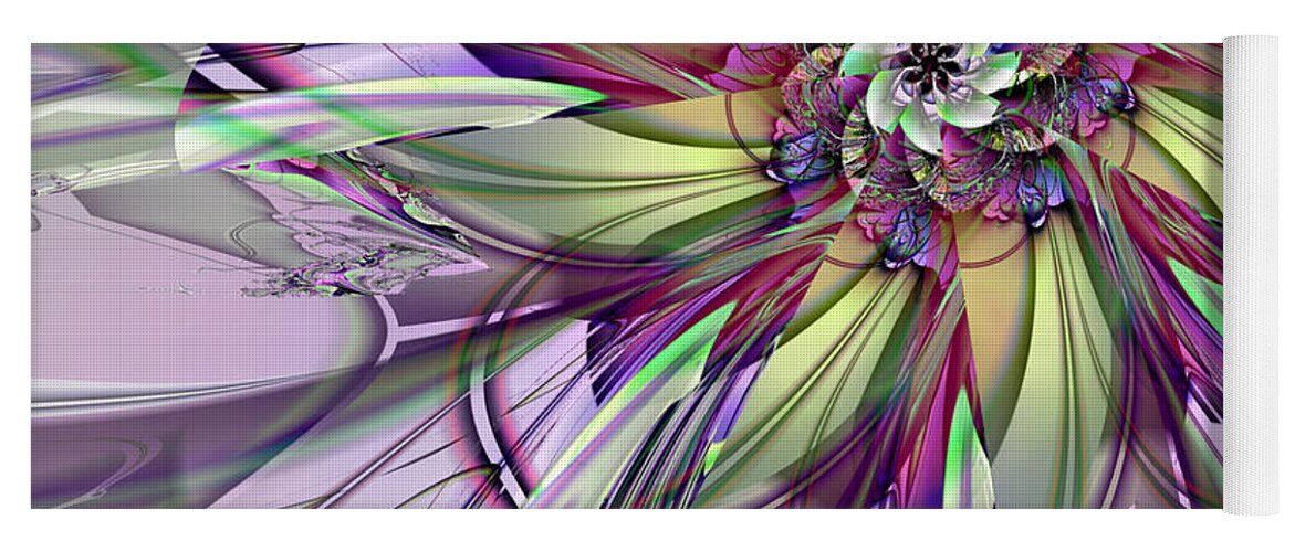 Flower Yoga Mat featuring the digital art Purple Delight by Kiki Art