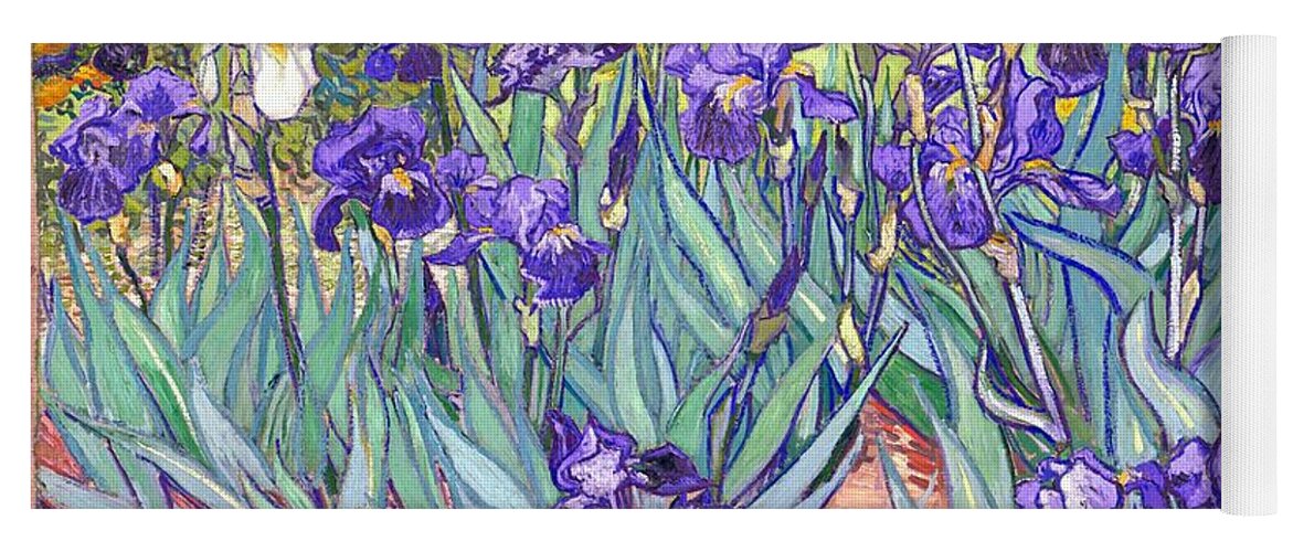 Purple Irises Yoga Mat