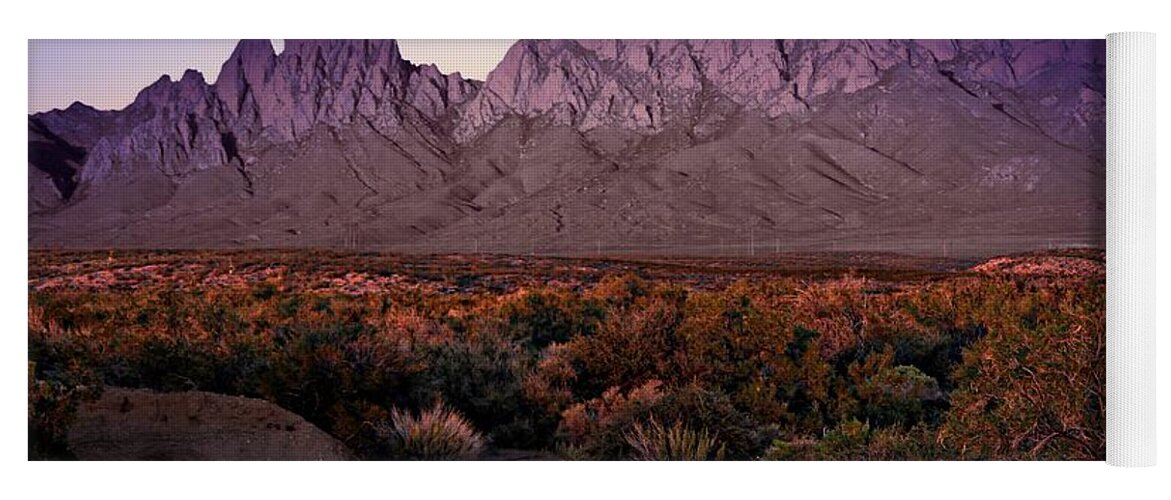 Organ Mountains Yoga Mat featuring the photograph Purple Mountain Majesty by Barbara Chichester