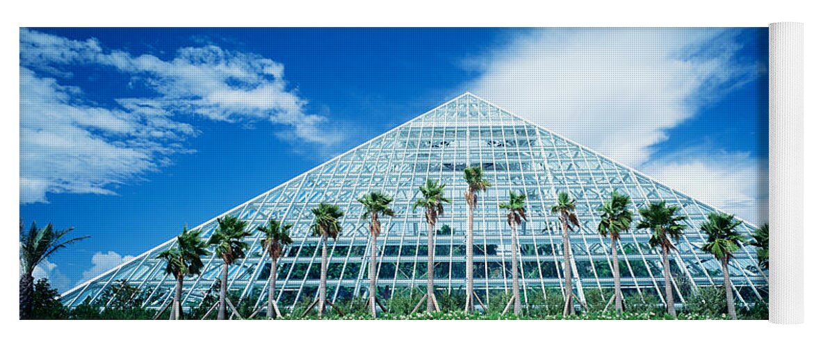 Photography Yoga Mat featuring the photograph Pyramid, Moody Gardens, Galveston by Panoramic Images