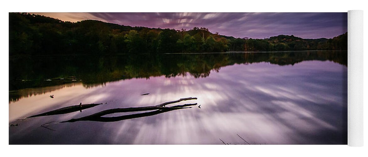 Water Yoga Mat featuring the photograph Radnor sunrise by Brett Engle