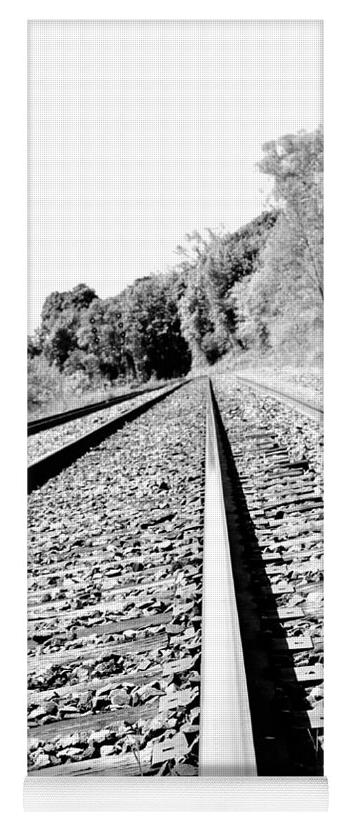 Rail Yoga Mat featuring the photograph Railroad Track by Joe Ng