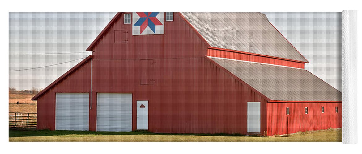 Barns Yoga Mat featuring the photograph Red Barn by Ed Peterson