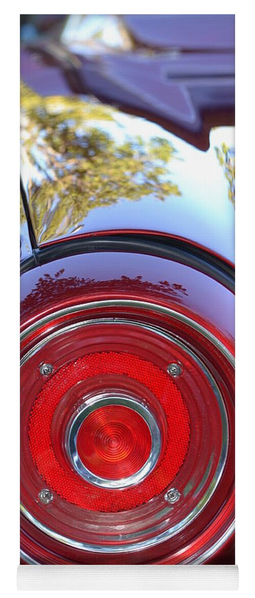Red Yoga Mat featuring the photograph Red Ford Tailight by Dean Ferreira