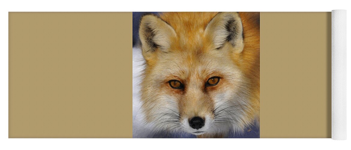 Red Fox Yoga Mat featuring the painting Red Fox by Dean Wittle