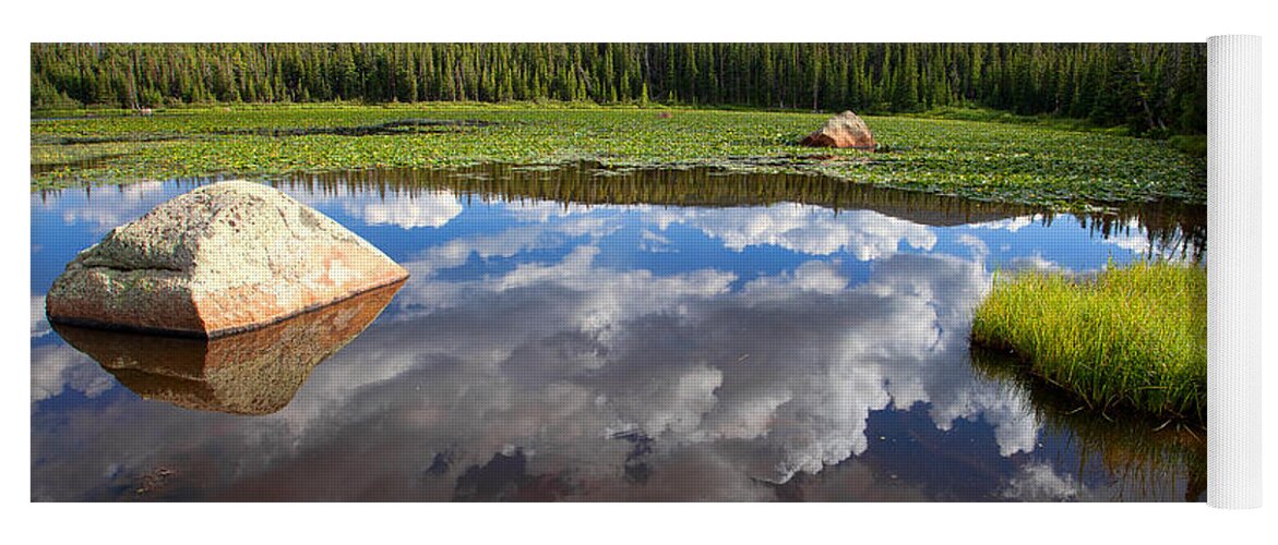 Red Rock Lake Photograph Yoga Mat featuring the photograph Red Rock Lake Reflection by Jim Garrison