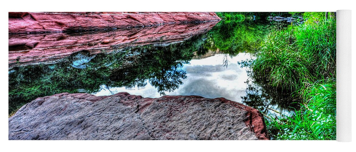 Landscape Yoga Mat featuring the photograph Red Rock by Richard Gehlbach