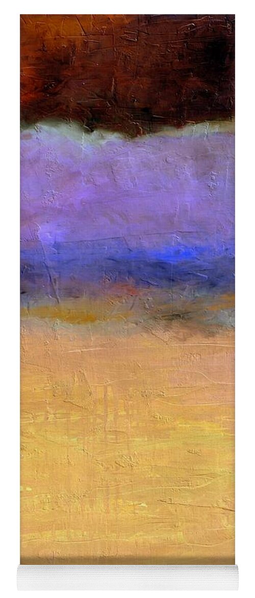 Lake Yoga Mat featuring the painting Red Sky by Michelle Calkins