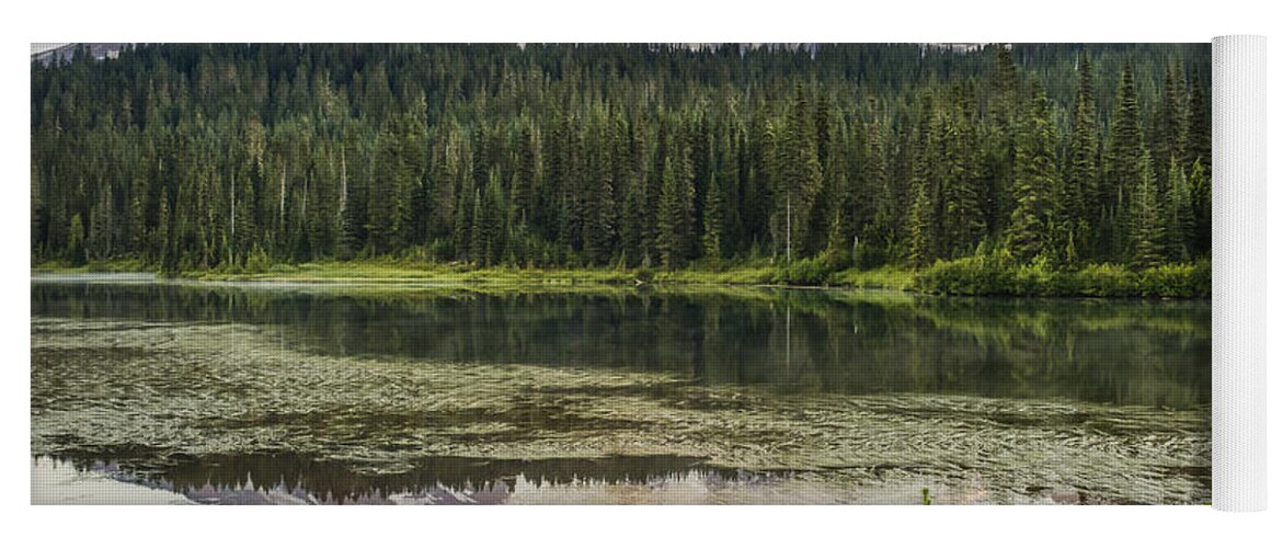 Mt Yoga Mat featuring the photograph Reflection Lakes at Mount Rainier by Kyle Wasielewski