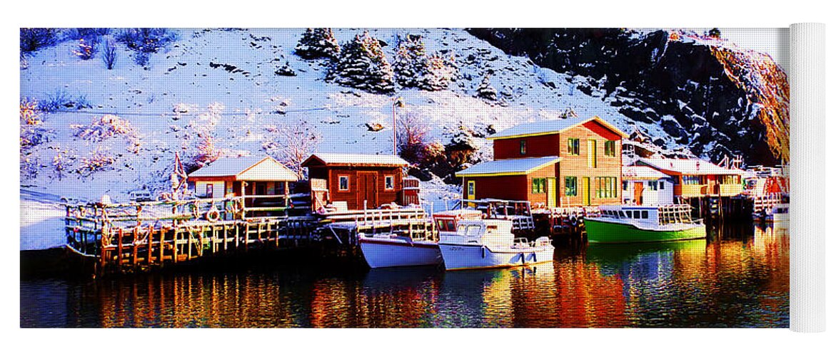 Reflection Yoga Mat featuring the photograph Reflection On Quidi Vidi Lake by Zinvolle Art