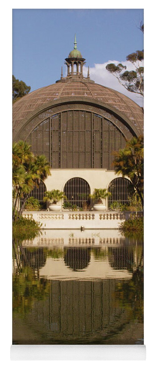 Botanical Building Yoga Mat featuring the photograph Reflection Pond/Lily Pond - Balboa Park, San Diego, California by Denise Strahm