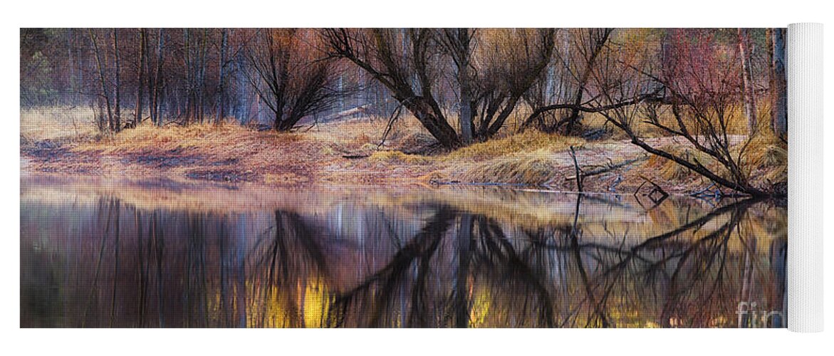 Yosemite Yoga Mat featuring the photograph Reflections by Anthony Michael Bonafede