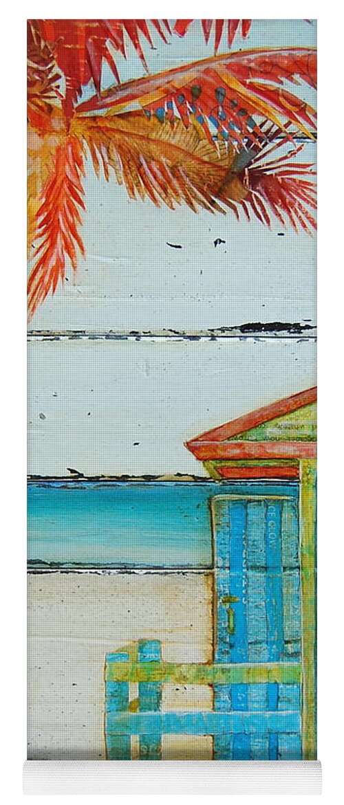 Palm Tree Yoga Mat featuring the mixed media Relax No Working by Danny Phillips