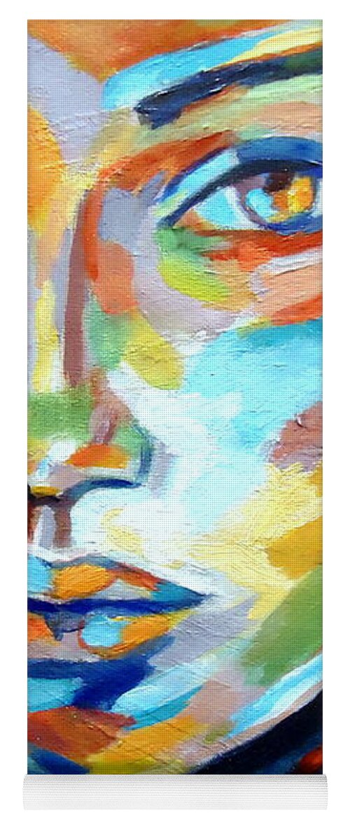 Contemporary Art Yoga Mat featuring the painting Resonance by Helena Wierzbicki