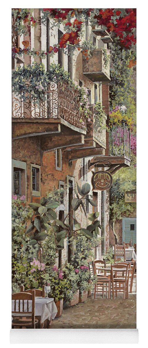 Greece Yoga Mat featuring the painting Rethimnon-Crete-Greece by Guido Borelli