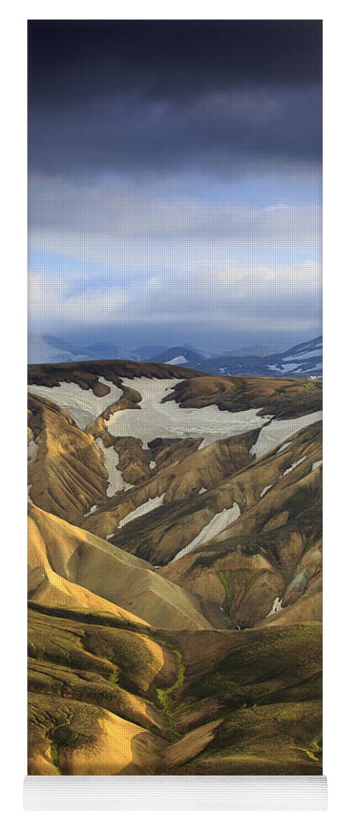 Nis Yoga Mat featuring the photograph Rhyolite Mountains Landmannalaugar by Mart Smit