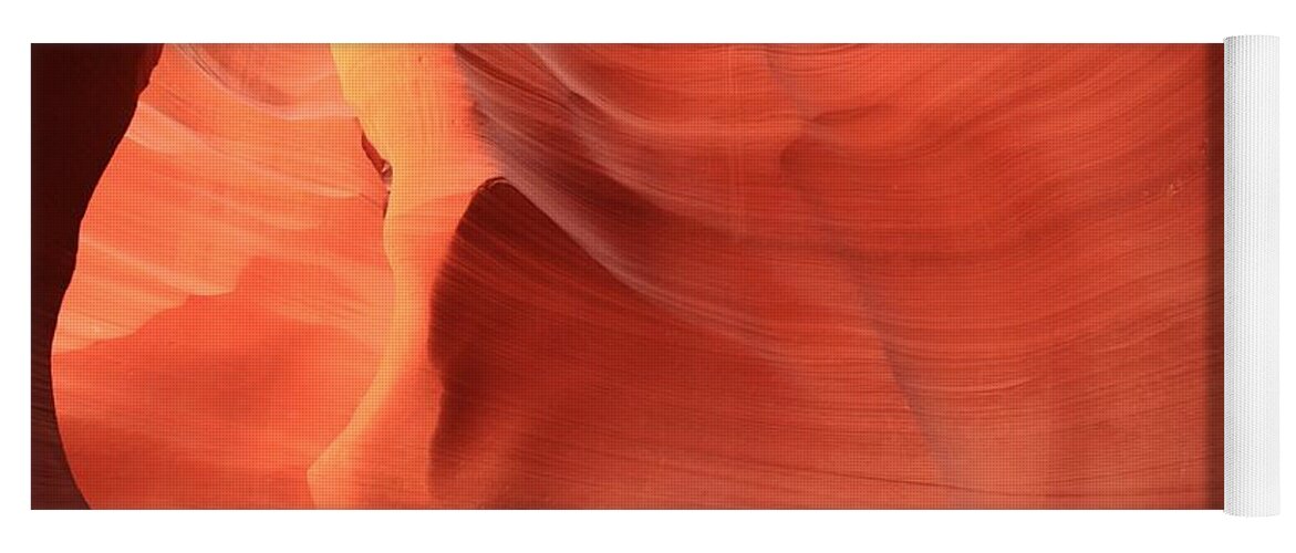 Arizona Slot Canyon Yoga Mat featuring the photograph Ridges Swirls And A Keyhole by Adam Jewell