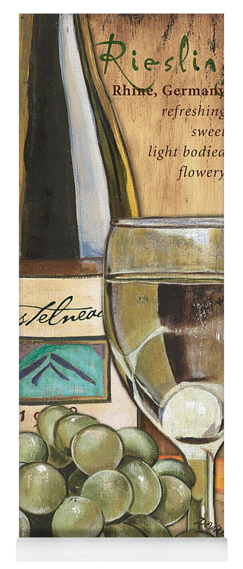 Riesling Yoga Mat featuring the painting Riesling by Debbie DeWitt