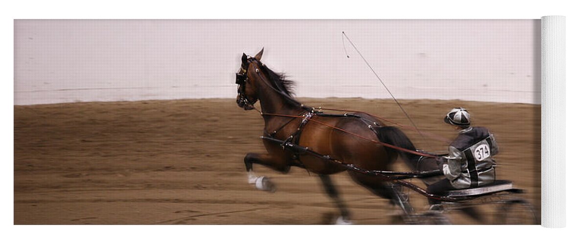 Equine Yoga Mat featuring the photograph Road Pony at Speed by Carol Lynn Coronios