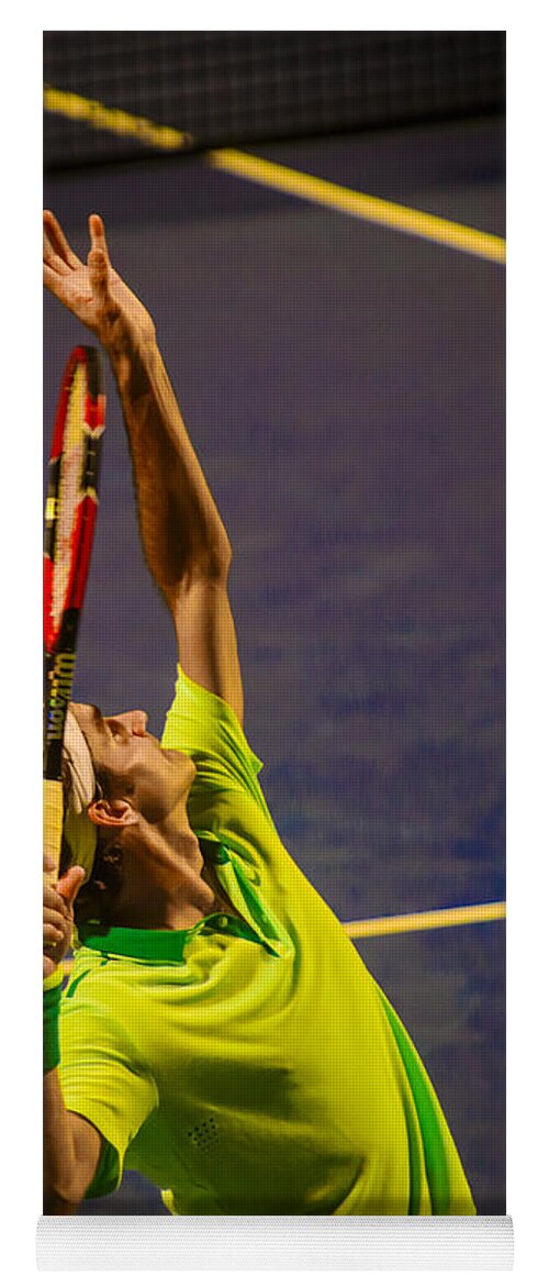 Roger Federer Yoga Mat featuring the photograph Roger Federer by Bill Cubitt