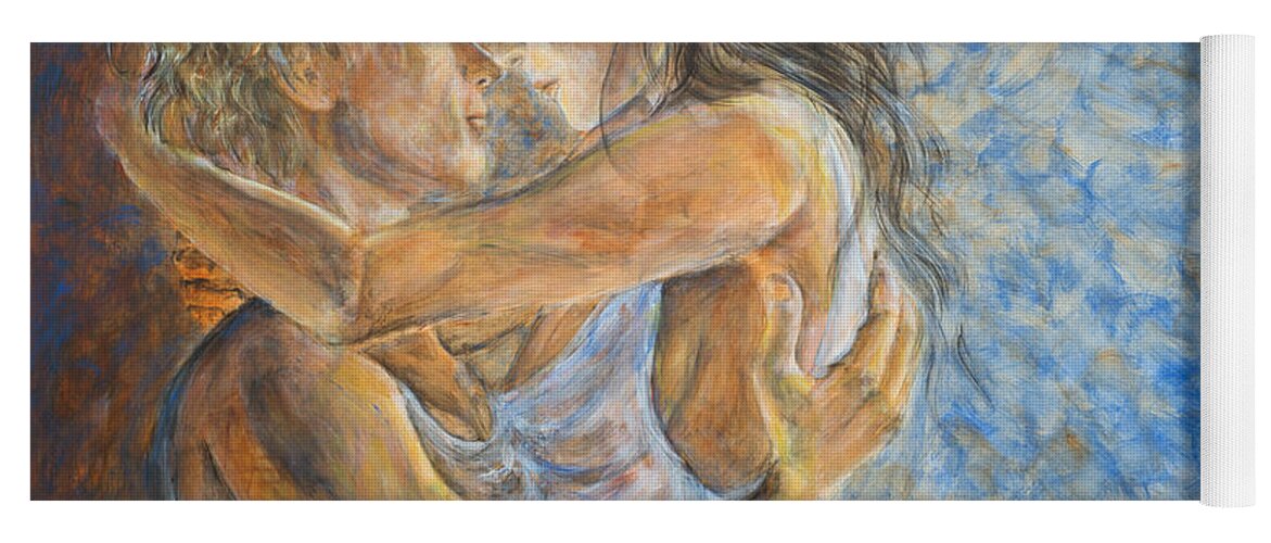Romance Yoga Mat featuring the painting Romantic Cover Painting by Nik Helbig