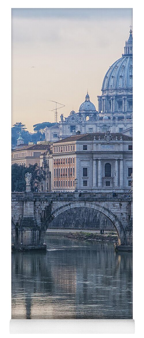 Rome Yoga Mat featuring the photograph Rome Saint Peters Basilica 02 by Antony McAulay