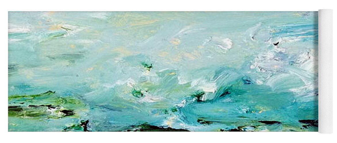 Ocean Waves Yoga Mat featuring the painting Rough Waters by Cheryl Nancy Ann Gordon