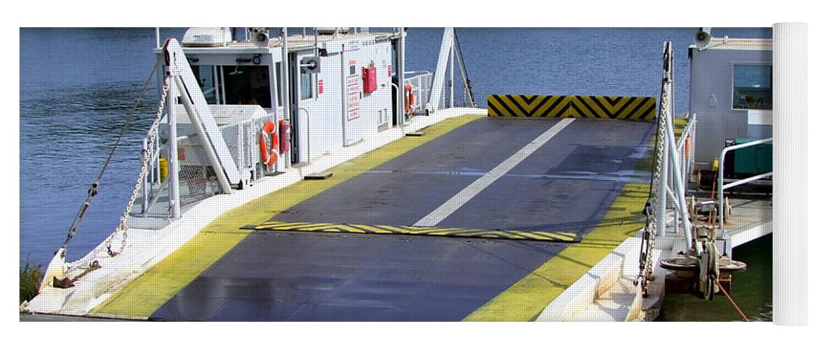 Ferry Yoga Mat featuring the photograph Ryer and Grand Island Ferry by Mary Deal