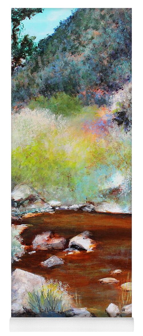 Tucson Yoga Mat featuring the painting Sabino Canyon Scenes 2 by M Diane Bonaparte