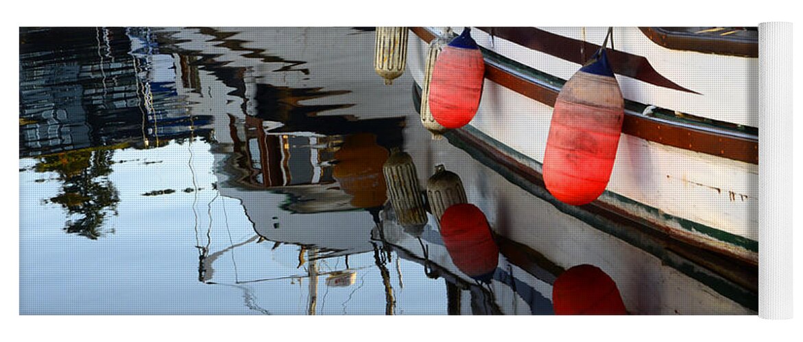 Boat Yoga Mat featuring the photograph Safe Harbour by Bob Christopher