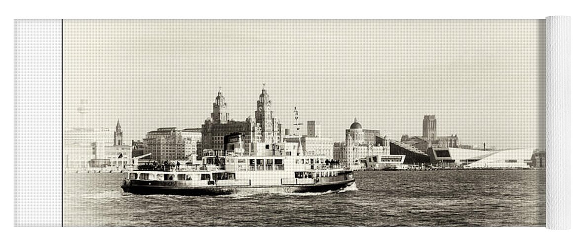  Yoga Mat featuring the photograph Sailing up the Mersey by Spikey Mouse Photography
