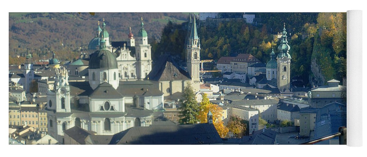 Europe Yoga Mat featuring the photograph Salzburg in autumn 2 by Rudi Prott