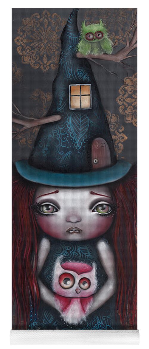 Witch Yoga Mat featuring the painting Samantha by Abril Andrade