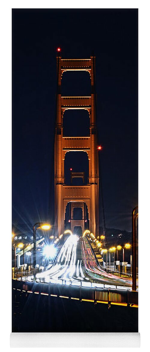 Eua Yoga Mat featuring the photograph San Francisco - Golden Gate Bridge from North Vista Point by Carlos Alkmin