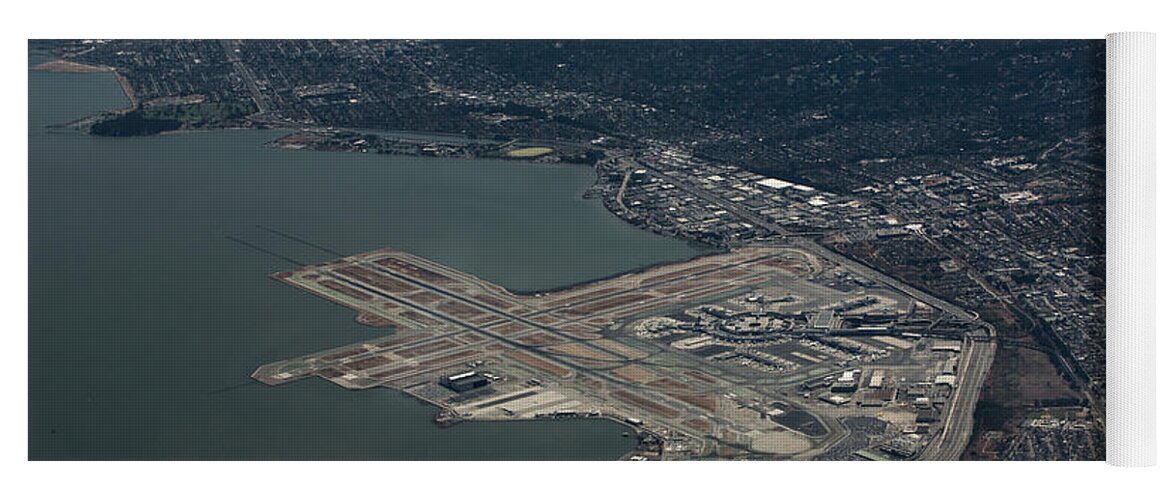 Sfo Yoga Mat featuring the photograph San Francisco International Airport by John Daly