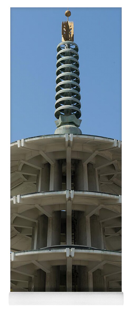 San Francisco Yoga Mat featuring the photograph San Francisco Japantown Pagoda DSC994 by Wingsdomain Art and Photography