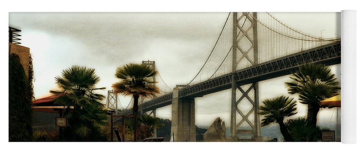 Bay Bridge Yoga Mat featuring the photograph San Francisco Oakland Bay Bridge by Michelle Calkins