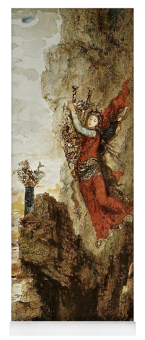 Gustave Moreau Yoga Mat featuring the painting Sappho in Lefkada by Gustave Moreau