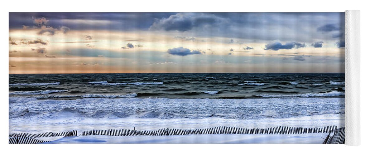 Evie Yoga Mat featuring the photograph Saugatuck Skies by Evie Carrier