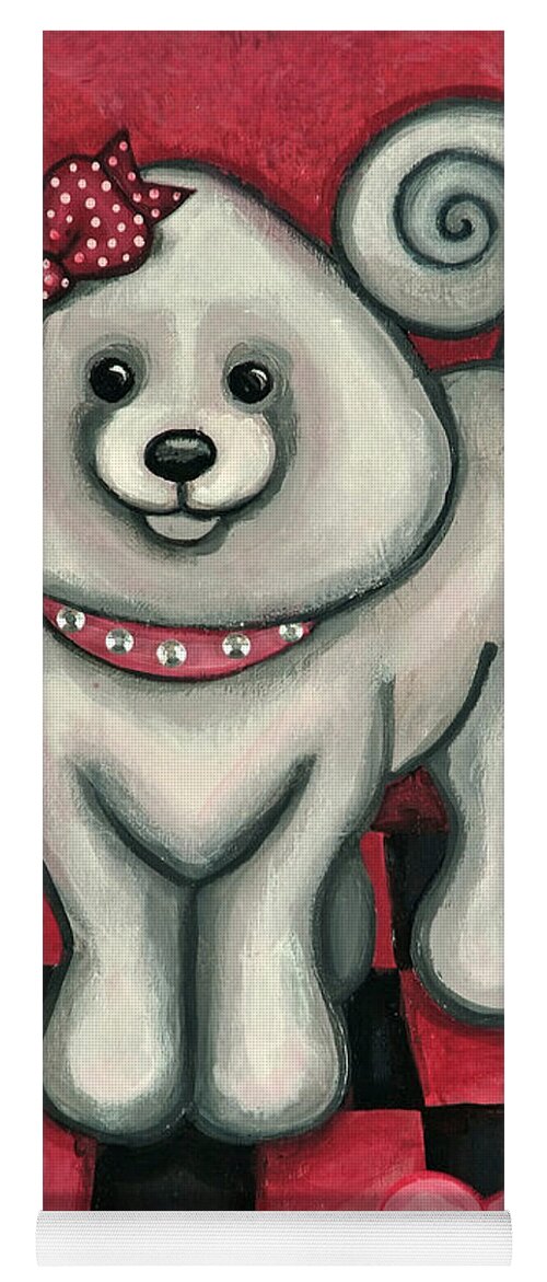 Poodle Yoga Mat featuring the painting Savannah Smiles by Victoria De Almeida