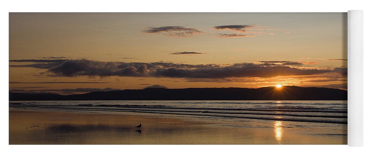 Seagull Yoga Mat featuring the photograph Seagull Sunset by Nigel R Bell