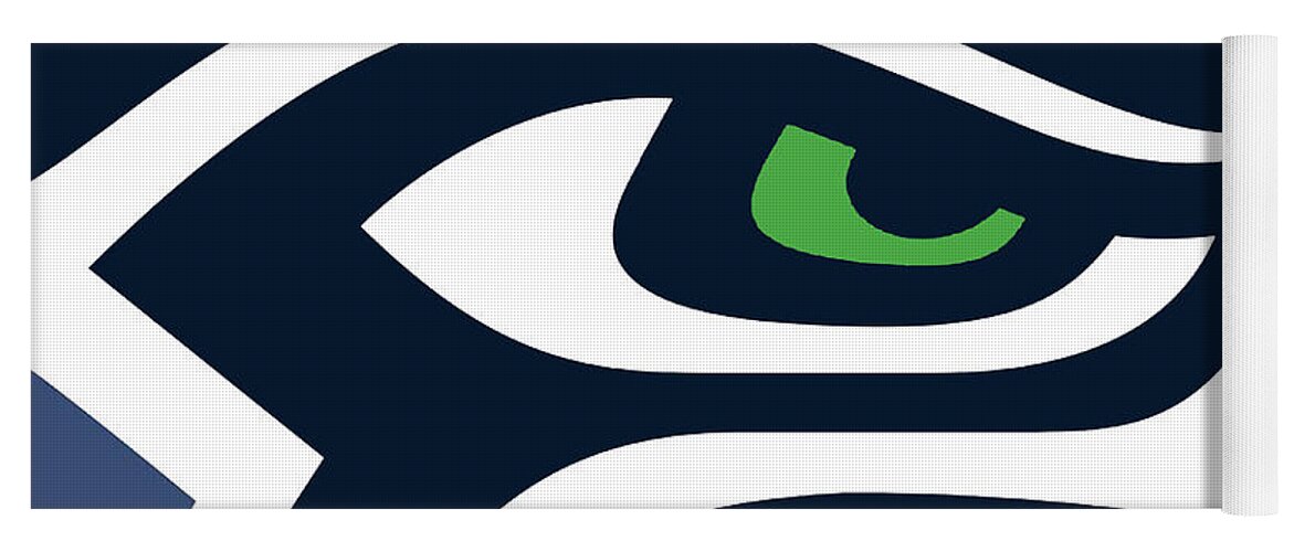 Seattle Yoga Mat featuring the painting Seattle Seahawks by Tony Rubino