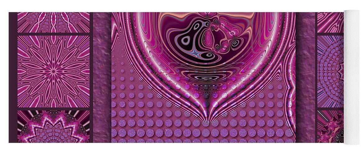 Pink Yoga Mat featuring the digital art Secret Lens Redux by Ann Stretton