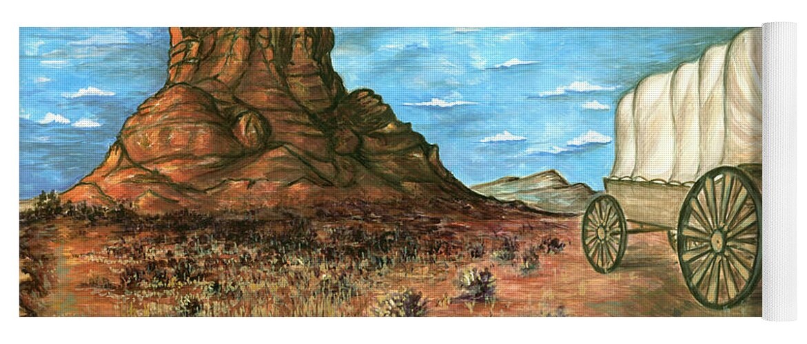 Art Yoga Mat featuring the painting Sedona Arizona - Western Art Painting by Peter Potter