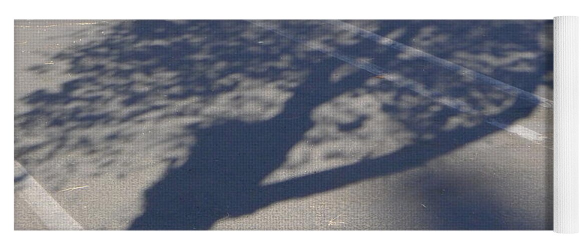 Shadow Yoga Mat featuring the photograph Shadow Tree by Nora Boghossian
