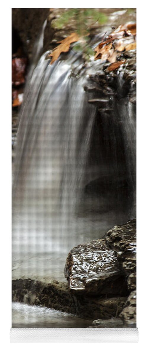 Waterfall Yoga Mat featuring the photograph Shale Creek waterfall by Darleen Stry