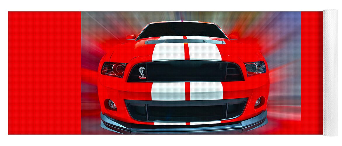 Shelby Yoga Mat featuring the photograph Shelby GT 500 2013 by Dragan Kudjerski
