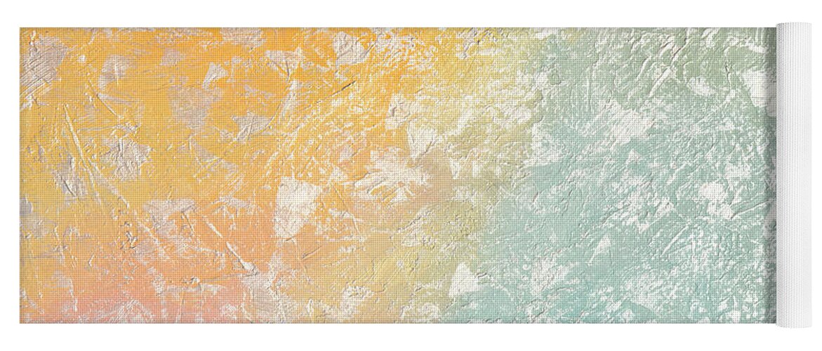 Sky Yoga Mat featuring the painting Shimmering Pastels 2 by Linda Bailey